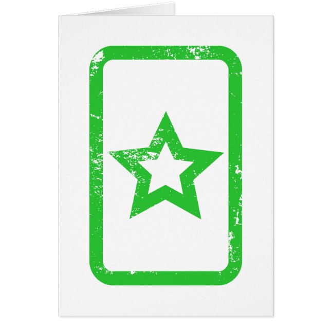 Carte Zener | Carte Hollow 5 Points Star {Vintage} (Devant)