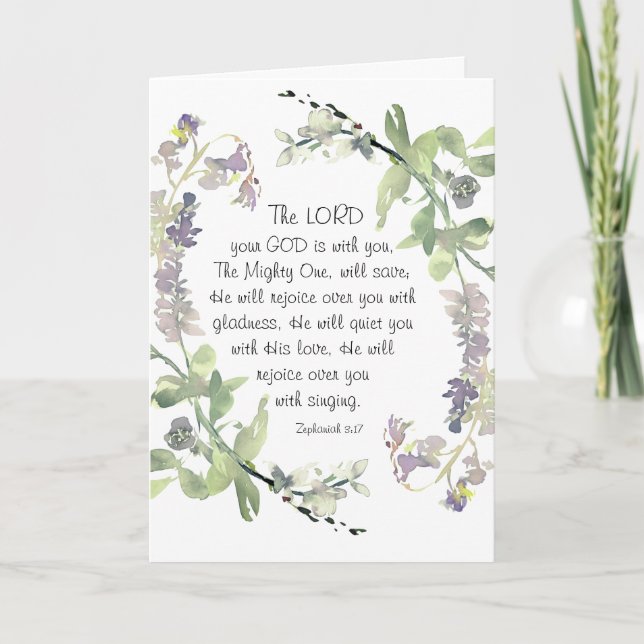 Carte Zéphanie 3:17 Il se réjouira de toi (Devant)