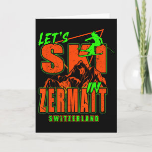 Carte Zermatt Skions Ski Alpin Alpes Suisses Suisse