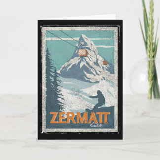 Carte Zermatt Suisse Ski de fond Planche à neige Ski