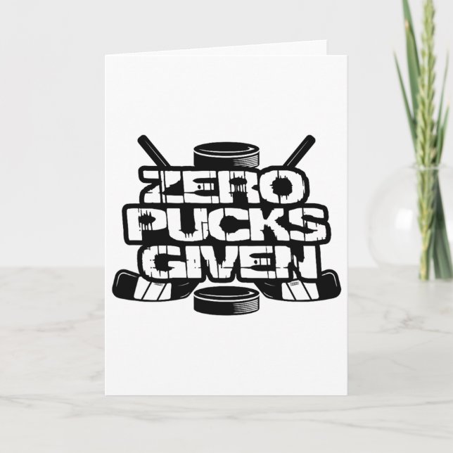 Carte Zéro palets donnés Funny Ice Hockey  (Devant)