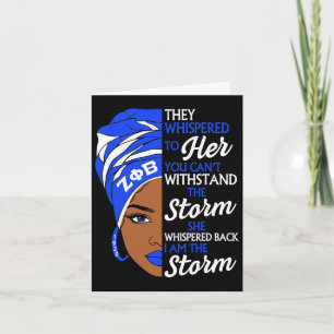 Carte Zeta Phi Beta Sorority Black Women Pride Melanin A