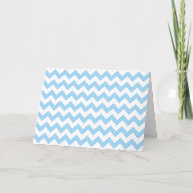 Carte Zigzag bleu, Chevron bleu, Motif géométrique (Devant)