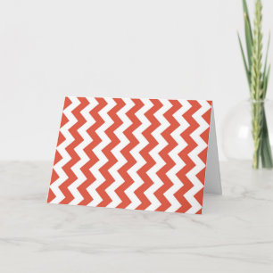Carte Zigzag orange et blanc