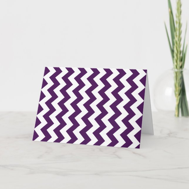 Carte Zigzag violet et blanc (Devant)