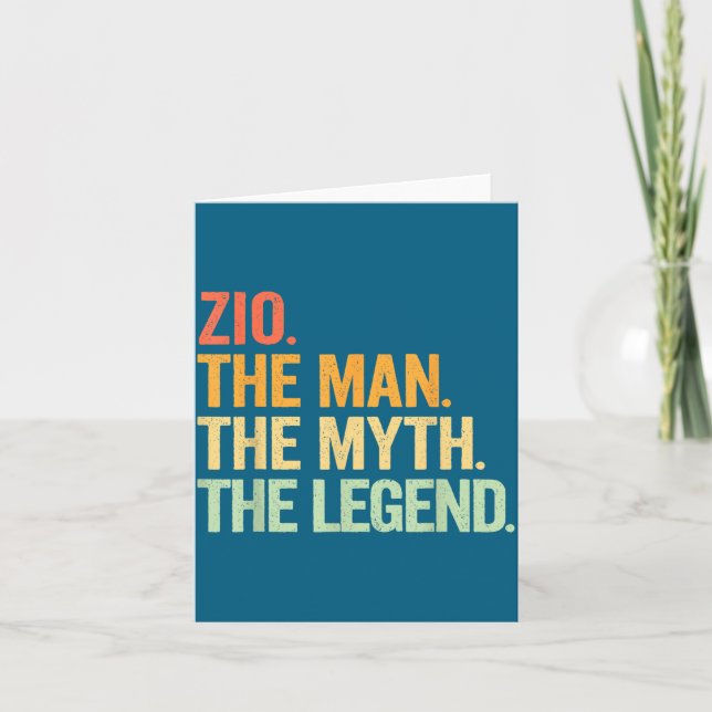 Carte Zio Man Myth Legend Retro Illustration (Devant)