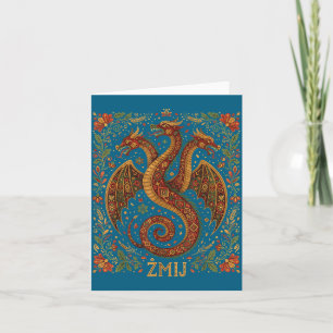 Carte Zmij mythe du dragon slave Pagan Art populaire Ser