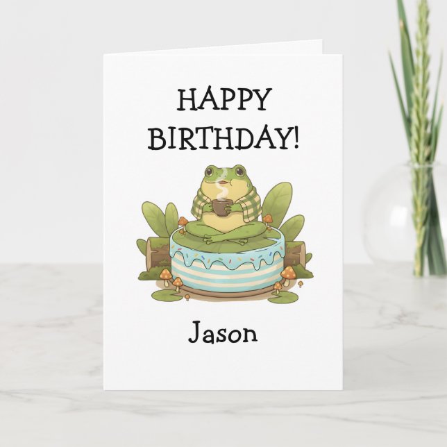 Carte Zochi Sipping Tea Personalizable (Devant)