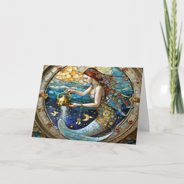 Carte Zodiac - Aquarius La Sirène Du Porteur D'Eau (Devant)
