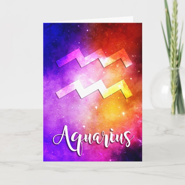 Carte Zodiac : bonbon Aquarius Space (Devant)