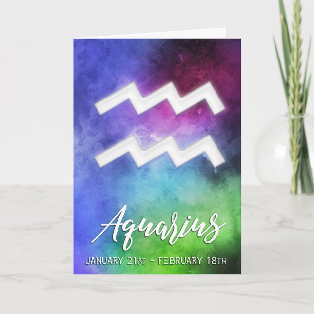 Carte Zodiac : Dates Aquarius (Devant)