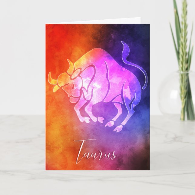 Carte Zodiac : Taurus Colorful Candy couleurs (Devant)
