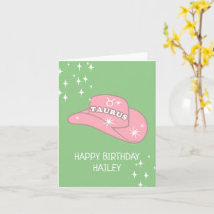 Carte Zodiac Taurus Personnalisé Casquette de fille de l