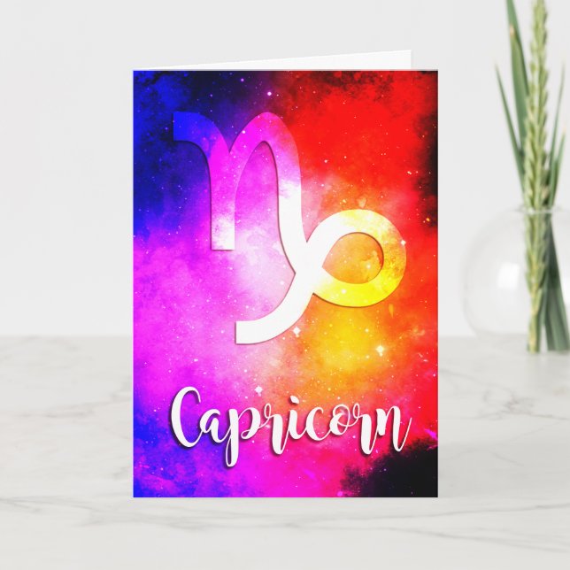 Carte Zodiaque : Bonbons de l'espace Capricorne (Devant)