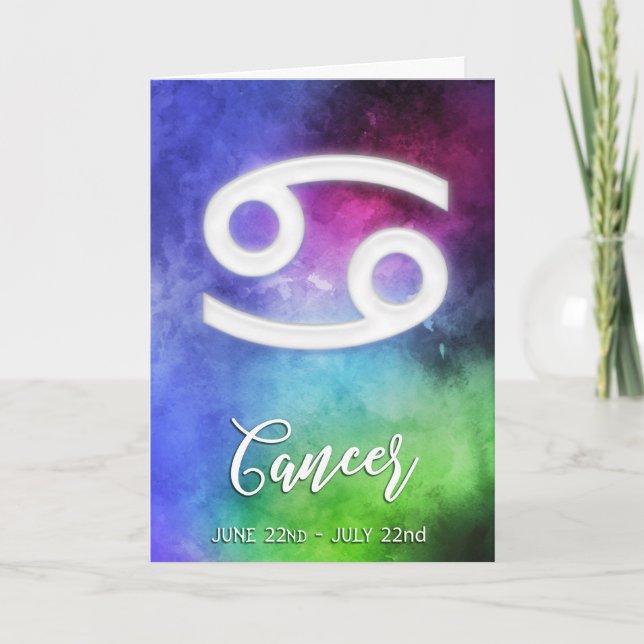 Carte Zodiaque : Dates Cancer (Devant)