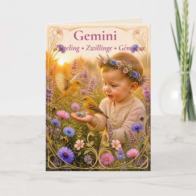 Carte Zodiaque Gémeaux | Collection d'Astrologie E (Devant)