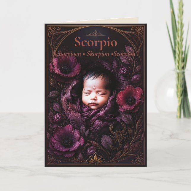 Carte Zodiaque Scorpion | Collection d'Astrologie  (Devant)