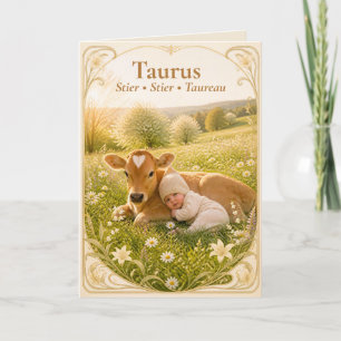 Carte Zodiaque Taureau Collection d'Astrologie E