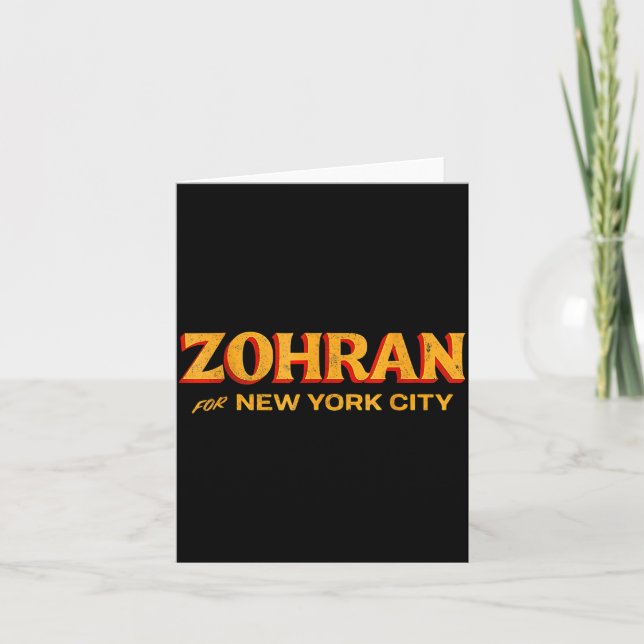 Carte Zohran Mamdani For Nyc Mayor Funny Cool Trendy Pro (Devant)