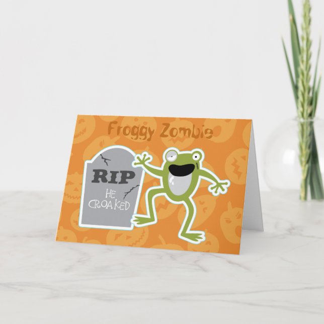 Carte Zombi Halloween de Froggy (Devant)