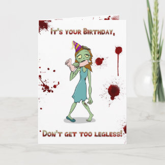 Carte Zombie d'anniversaire sans héritage