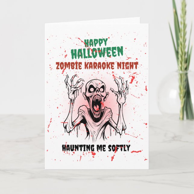 Carte Zombie Karaoke Night (Devant)