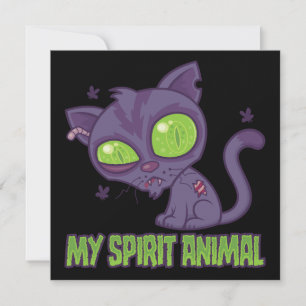 Carte Zombie Kitten Est Mon Animal Spirituel