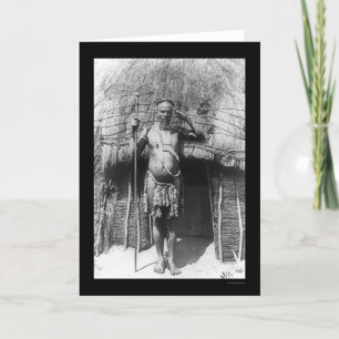 Carte Zulu Chef Afrique du Sud 1897