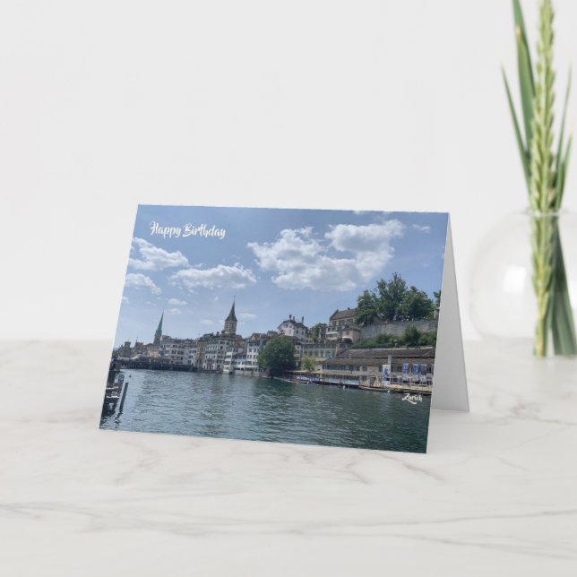 Carte Zurich Suisse Voeux d'anniversaire (Devant)