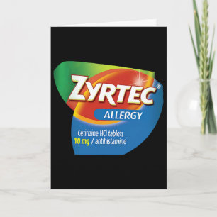 Carte Zyrtec Allergie Groupe Infirmière Pharmacie Hallow