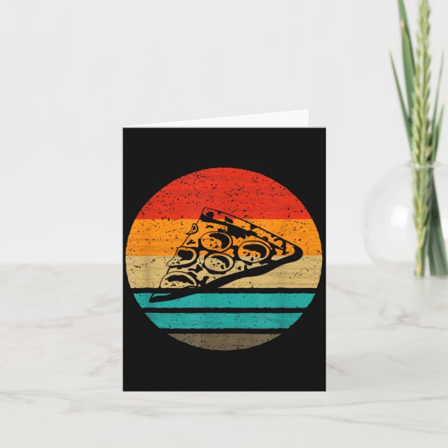 Carte Zza Slice Retro Style Vintage  (Devant)