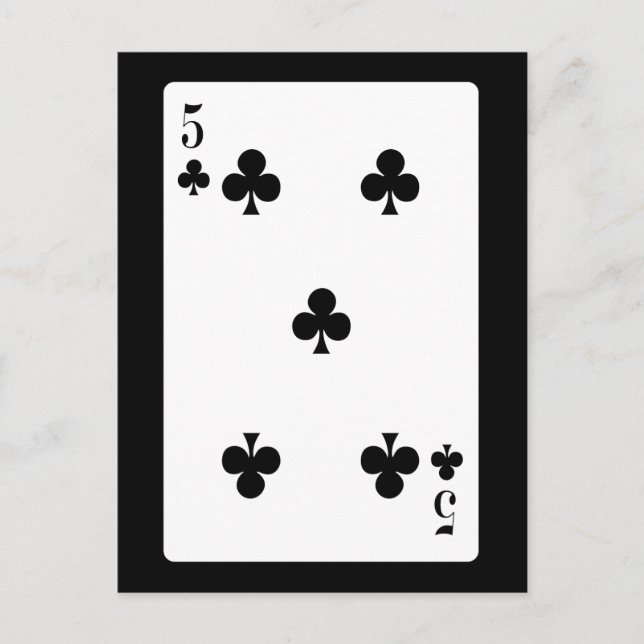 cartes815 CARTES CINQ TRÈFLES JEU POKER JEUX AMUSE (Devant)