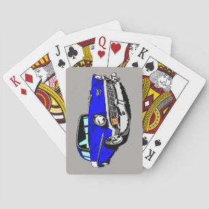 Cartes 1956 de jeu de Shoebox dans le bleu