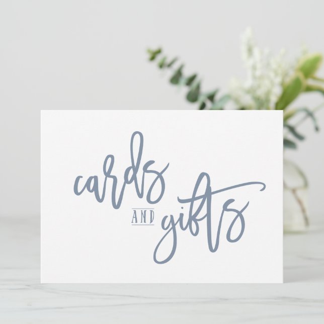 Cartes 5X7 & Panneau de cadeaux - Écriture au pinc (Debout devant)