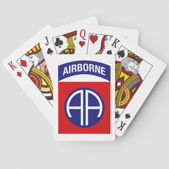Cartes 82e carte de jeu aéroportée (dos)