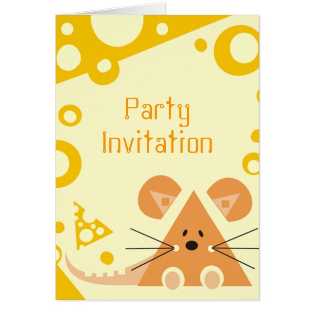 Cartes à base de souris et de fromage personnalisa (Devant)