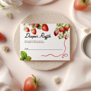 Cartes à carreaux   Baby shower aux fraises