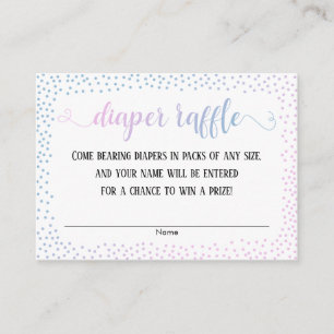 Cartes à carreaux bleu et rose Ombre Confetti