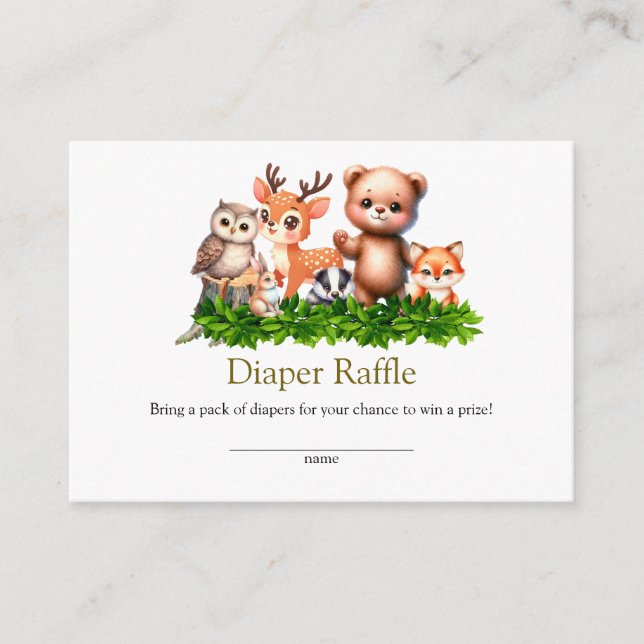 Cartes à carreaux de Baby shower pour animaux fore (Devant)