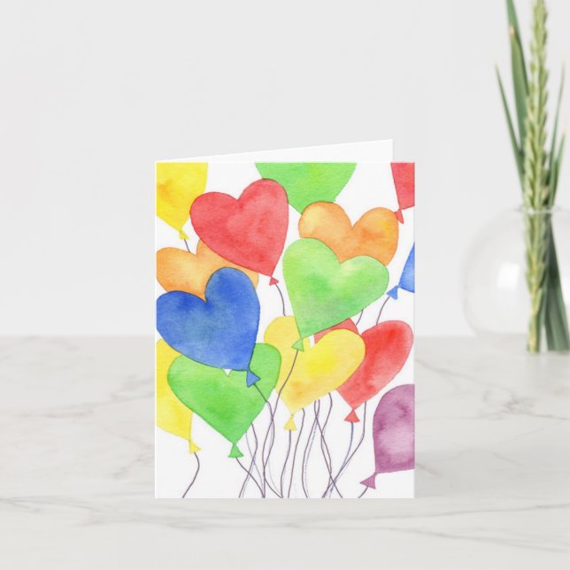 Cartes à coeurs - Carte de vœux (Devant)