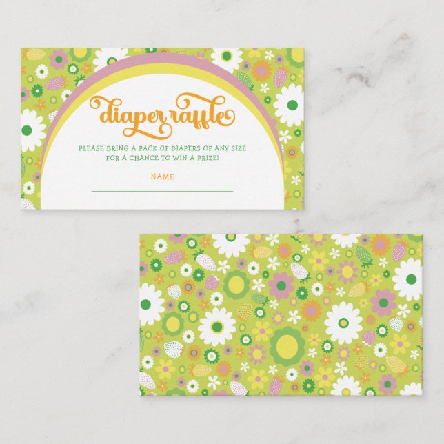 Cartes à gaufre Baby shower fraise (Devant / Derrière)