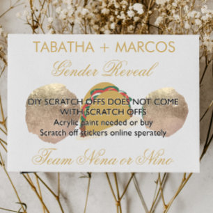 Cartes à gratter DIY pour révélation du sexe du bé