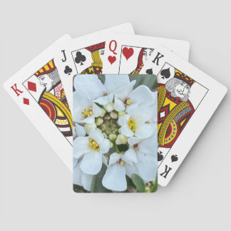 cartes à jouer à fleur blanche