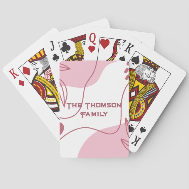 Cartes à jouer à motif minimaliste (dos)