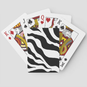 Cartes à jouer à motif zèbre rétro 