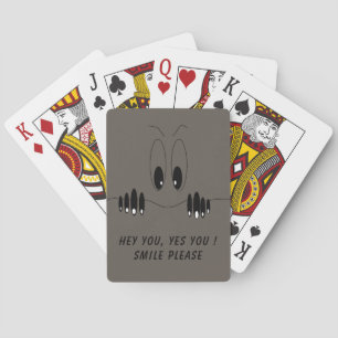 Cartes à jouer accrocheuses Drôles yeux Votre text