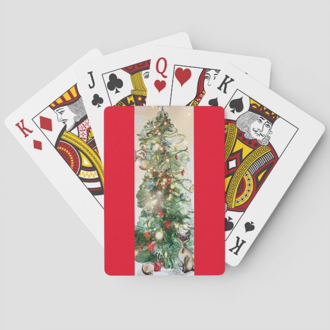 Cartes à jouer arbre de Noël (dos)