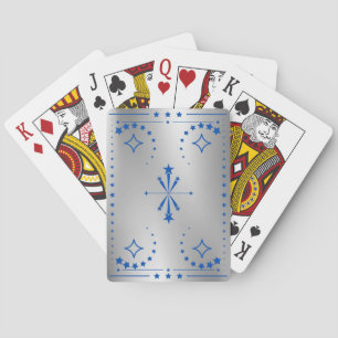 Cartes à jouer argentées classiques