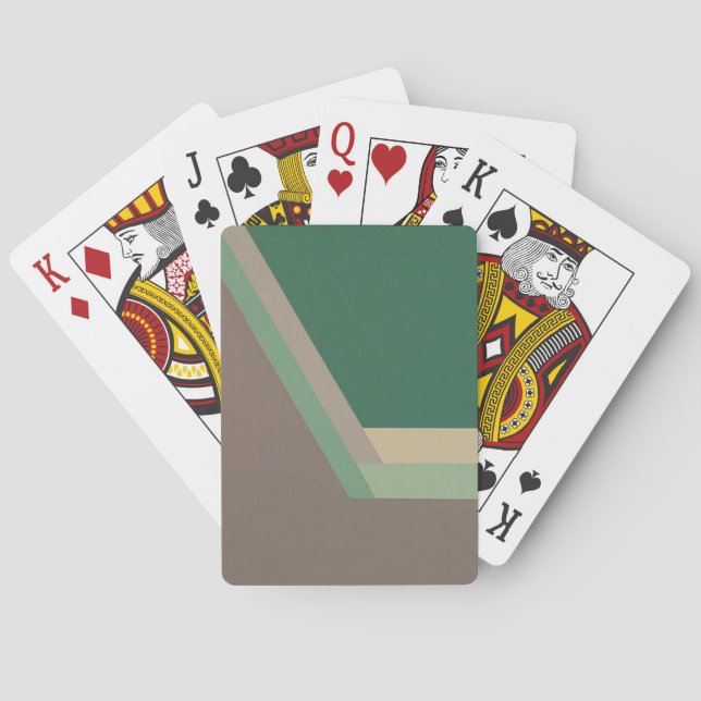 Cartes à jouer ART DECO (menthe/gris) (dos)