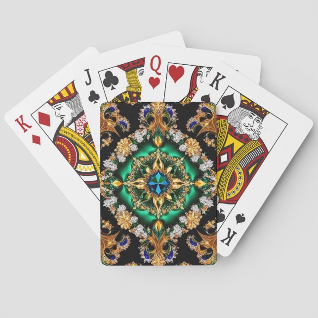 Cartes à jouer aux couleurs brésiliennes (dos)